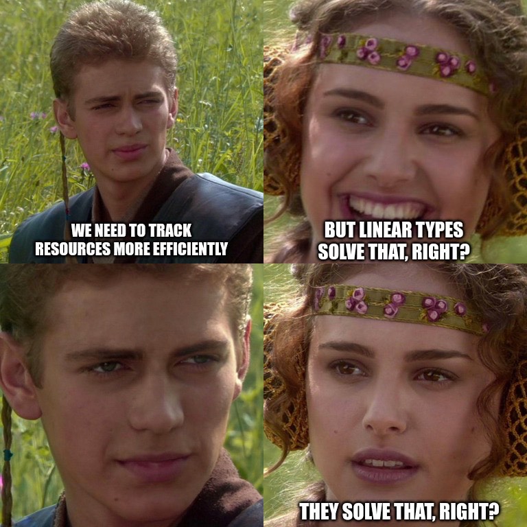 Linear types meme